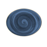 Bonna China Night Blue 9.75" x 7.5" x h:1" Oval Blue Porcelain Platter (Set of 2)